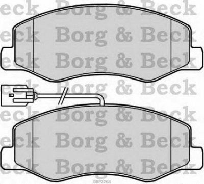 BORG & BECK bbp2268 -  Комплект тормозных колодок, дисковый тормоз